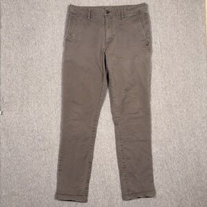 Vuori Collins Chino Pants Men 30x30 Gray V433 5-Pocket Stretch Performance Gym